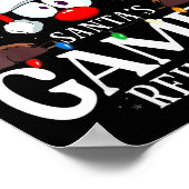 Christmas Santa's Gamer Reindeer Matching X-mas  ポスター (角)