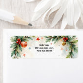 Christmas Santa's Return Address ラベル (インサイチュ)