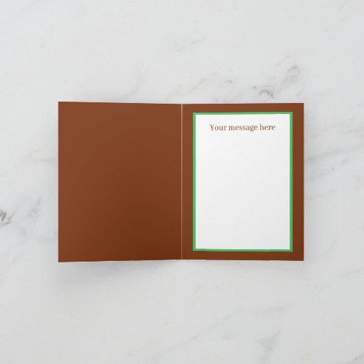 Christmas Santa's workshop North pole customizable シーズンカード (内部)