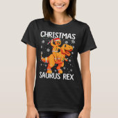 Christmas Saurus Rex Gingerbread Man Cookie Trex B Tシャツ (正面)
