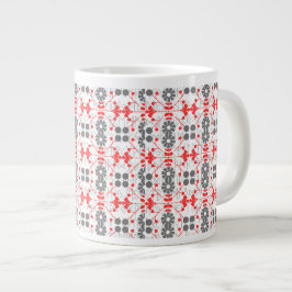 Christmas Scandinavian Folk Art Runic Pattern ジャンボコーヒーマグカップ