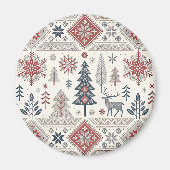 Christmas Scandinavian Geometric Minimalist マグネット (正面)