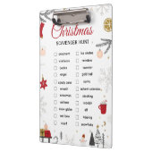Christmas Scavenger Hunt Checklist Art クリップボード (左)