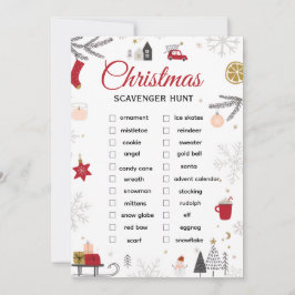 Christmas Scavenger Hunt Checklist Art シーズンカード