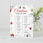 Christmas Scavenger Hunt Checklist Art シーズンカード (スタンド正面)