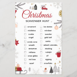 Christmas Scavenger Hunt Checklist Art チラシ