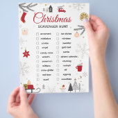 Christmas Scavenger Hunt Checklist Art チラシ (手)