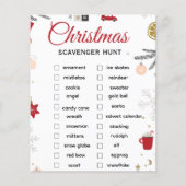 Christmas Scavenger Hunt Checklist Art チラシ (正面)