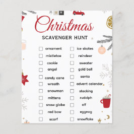 Christmas Scavenger Hunt Checklist Art チラシ