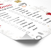 Christmas Scavenger Hunt Checklist Art フォトプリント (角)