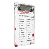 Christmas Scavenger Hunt Checklist Art ミニクリップボード (アングル)
