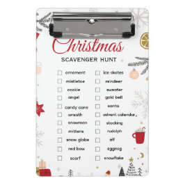 Christmas Scavenger Hunt Checklist Art ミニクリップボード
