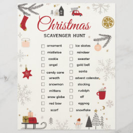 Christmas Scavenger Hunt Checklist Art レターヘッド