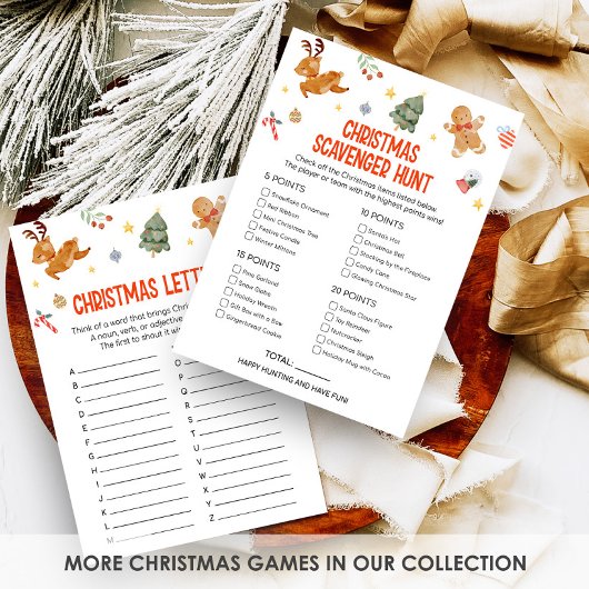Christmas Scavenger Hunt Game シーズンカード