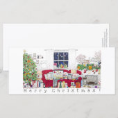 Christmas Scene at Home - Blank Card (正面/裏面)