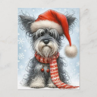 Christmas Schnauzer シーズンポストカード