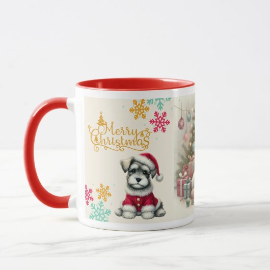 Christmas Schnauzer マグカップ (左)