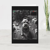 Christmas Schnauzer Caught On Camera  カード (正面)