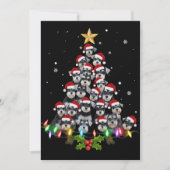 Christmas Schnauzer Dog Tree Xmas Pet Animal 招待状 (正面)