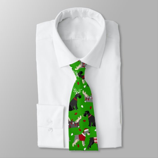 Christmas Schnauzer Neck Tie ネクタイ (タイ)