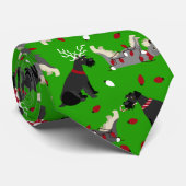 Christmas Schnauzer Neck Tie ネクタイ (ロール)