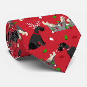 Christmas Schnauzer Neck Tie ネクタイ (ロール)