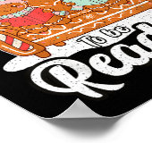 Christmas School Teacher Retro Librarian Groovy Xm ポスター (角)