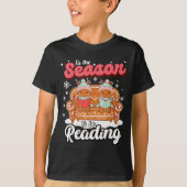 Christmas School Teacher Retro Librarian Groovy Xm Tシャツ (正面)