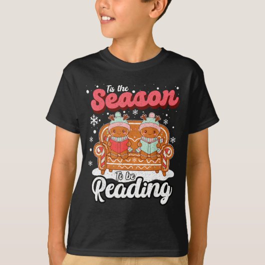 Christmas School Teacher Retro Librarian Groovy Xm Tシャツ (正面)