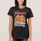 Christmas School Teacher Retro Librarian Groovy Xm Tシャツ (正面)