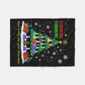 Christmas Science Teacher 67 Meme Santa Oh Chemist フリースブランケット (正面(横))