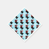Christmas Scottie Dogs Pattern スタンダードカクテルナプキン (角)