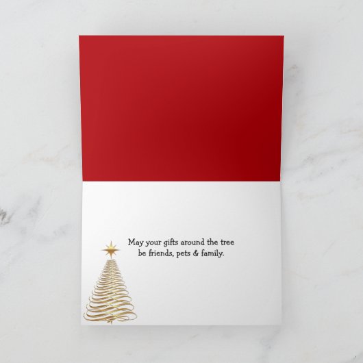 Christmas Scottish Terrier カード (内部)