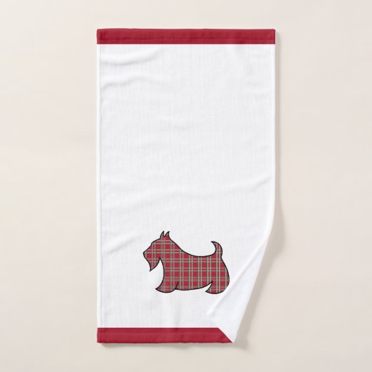 Christmas Scottish Terrier Hand Towel ハンドタオル (ハンドタオル)