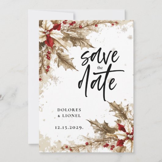 Christmas Script Wedding Save the date セーブザデート (正面)