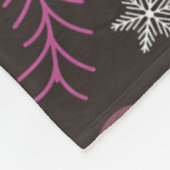 Christmas seamless pattern with tree,  snow,  gift フリースブランケット (角)