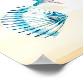 Christmas Seashells Tree Beach Party Welcome ポスター (角)