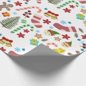 Christmas Seasonal Icons Wrapping Paper  ラッピングペーパー (角)