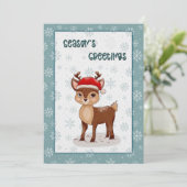 Christmas Seasons Greetings with a Little Deer シーズンカード (スタンド正面)