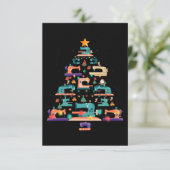 Christmas Sewing Machine Xmas Tree Quilter Lover サンキューカード (スタンド正面)
