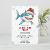 Christmas shark Party Invitation 招待状 (スタンド正面)