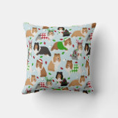 Christmas Sheltie Shetland Sheepdog Throw Pillow クッション (裏面)