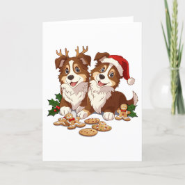 Christmas Shetland Sheepdogs シーズンカード