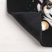 Christmas Shiba Inu Dog Wearing Santa Hat Pet Anim マウスパッド (コーナー)