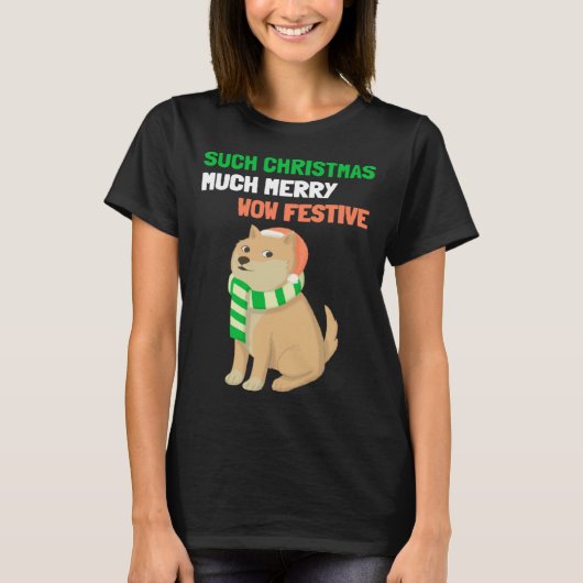 Christmas  Shiba Inu Doge Memes Tシャツ (正面)