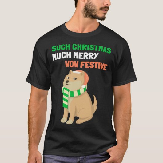 Christmas Shiba Inu Doge Memes Tシャツ (正面)