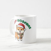 Christmas Shiba Inu Mug: Merry Woofmas コーヒーマグカップ (正面左)