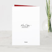 Christmas Shih Tzu Dog With Santa Hat カード (裏面)