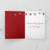 Christmas Shih Tzu Dog With Santa Hat カード (内部)