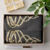 Christmas Shiny Golden Ribbon Tree Sparkle Black 薄葉紙 (ギフト)